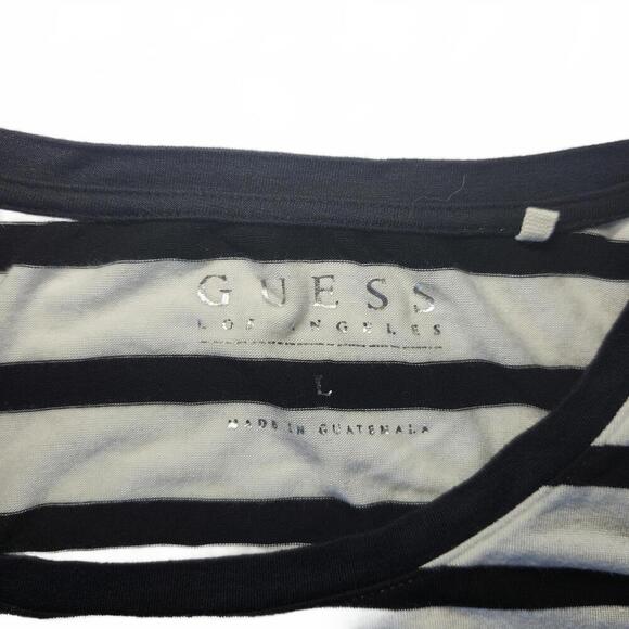 Guess Women's Striped T-Shirt - Size L - Picture 5 of 6